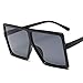 Produktbild Pik Kunststoff übergroße Frauen Sonnenbrille Square Big Frame Sonnenbrille für Frauen, Mattschwarz