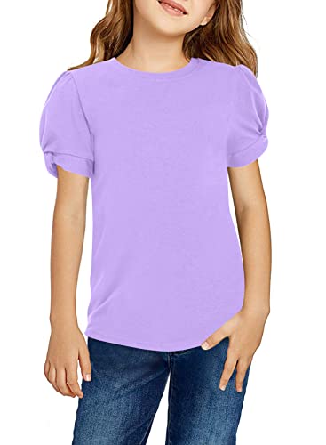 Arshiner Girls T Shirts Twist Short Sleeve Summer Shirts Fashion Crewneck Tops Tee Blouse