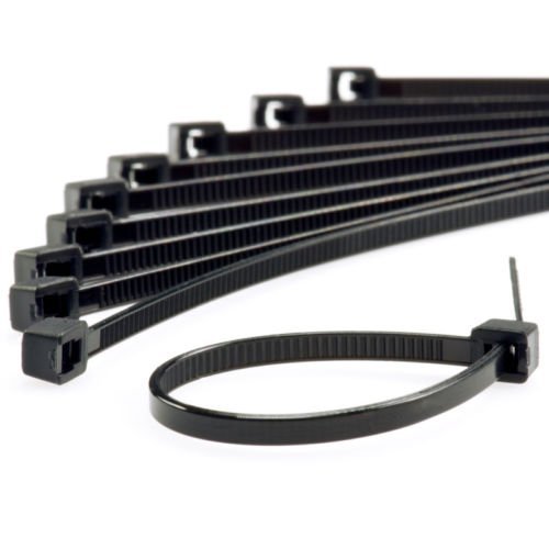 Webshoppers Stronger 2.5x150 mm 6" Nylon Cable Tie Zip Wire Organiser Ties, Black - 100 Pieces
