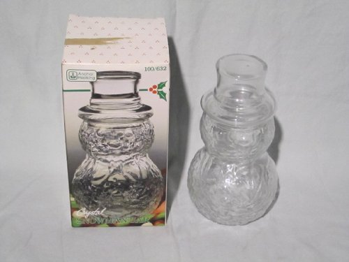 Anchor Hocking Crystal Snowman Jar w/Lid - 15 oz