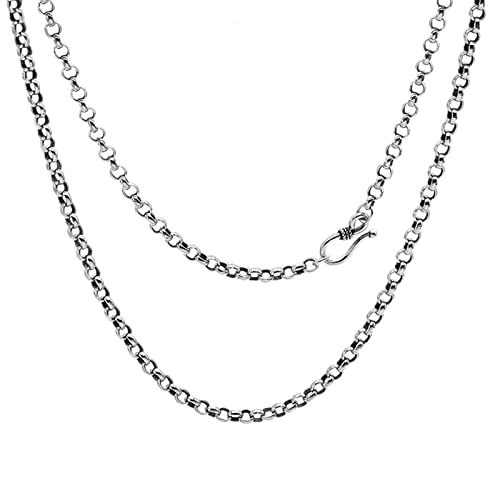 Collier hip-hop homme KnSam en argent maille jaseron idée cadeau anniversaire