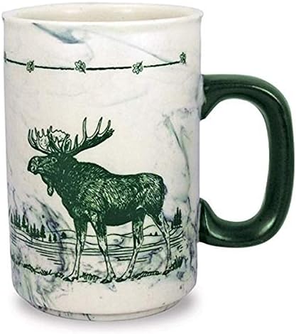 Cape Shore 18oz Heavy Stoneware Sema Coffee Mug, Multiple Styles Available (Moose)