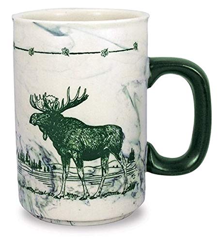 Cape Shore 18oz Heavy Stoneware Sema Pottery Mug, Multiple Styles Available (Moose)