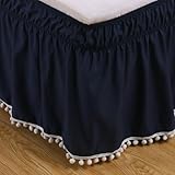 DURABILITÉ ET CONFORT AMÉLIORÉS: La jupe de lit est faite de tissu polyester conçu pour résister à beaucoup de tension et d'utilisation, le tissu très durable résiste aux déchirures et aux coupures, conçu pour durer de nombreuses années. S'adapte bien sous votre matelas en s'assurant que votre jupe de lit ne bouge pas et est toujours en place, permettant à la jupe de lit de couvrir tous les côtés de votre lit.