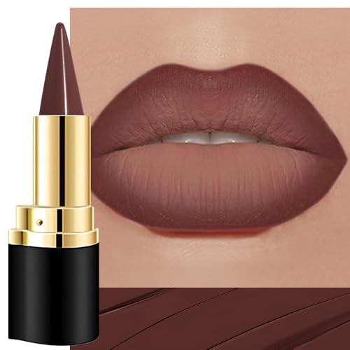 Image of Kaely Maroon Gradient Matte Lipstick Lip Liner Pencil for Women, 2in1 Flawless Contour Gradual Ombre Effect Lip Pencil Makeup Waterproof, labiales mate 24 horas originales, 19