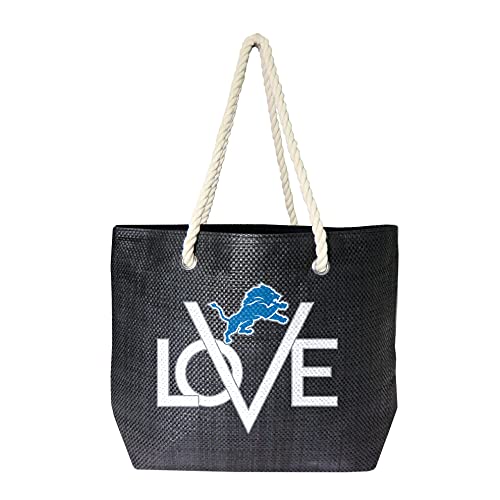 Littlearth NFL Detroit Lions Love Rope Tote Team Color 19 x 6 x 14