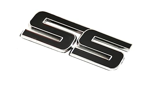 Image of 3pcs Metal SS Front Door SS Emblem Car Badge Sticker Decals Replacement for Chevy Camaro 06-10 (Chrome)