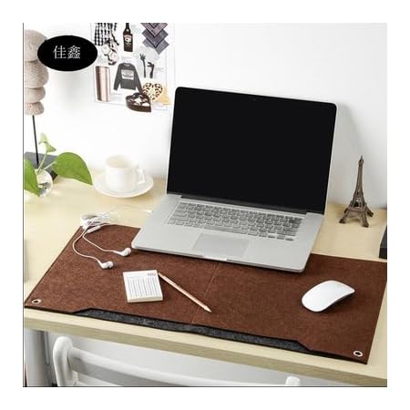 Amazon パソコン デスクマット カーペット 素材 高品質 マウスパッド にもなる便利なマット 猿express ブラウン デスクマット 文房具 オフィス用品