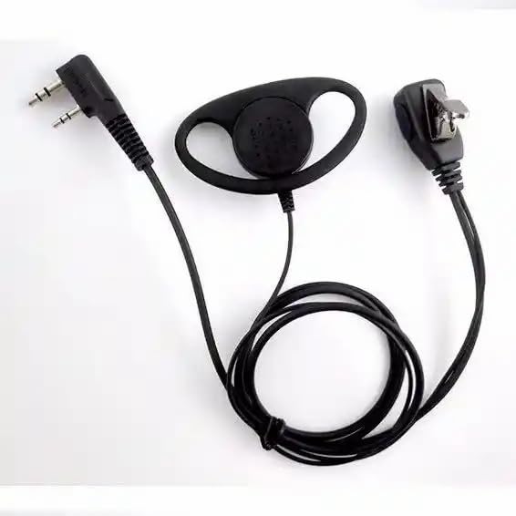 Image of Artek Walkie Talkies Earpiece With Mic 2 Pin D-Type Wired Headphones In Ear Headset For Baofeng UV5R BF 888S UV 82 BF F8 HP Kenwood 2 Way Radios,Black