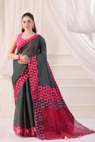 Image of TAMAIRA FASHION Mulmul Pure Cotton Saree For Woman |Office Wear Daily Wear Sarees For Women Without Blouse Piece(Available in 15 Colours)