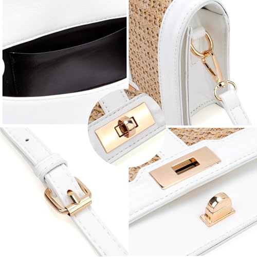 Image of Ayliss Straw Crossbody Bags for Women Straw Purses Handbags Shoulder Clutch Purse Summer Beach Woven Bags for Vacation