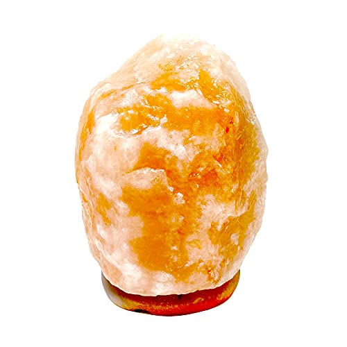 IDEAL STORE Lámpara sal rosa natural de Himalaya, base de madera Cover