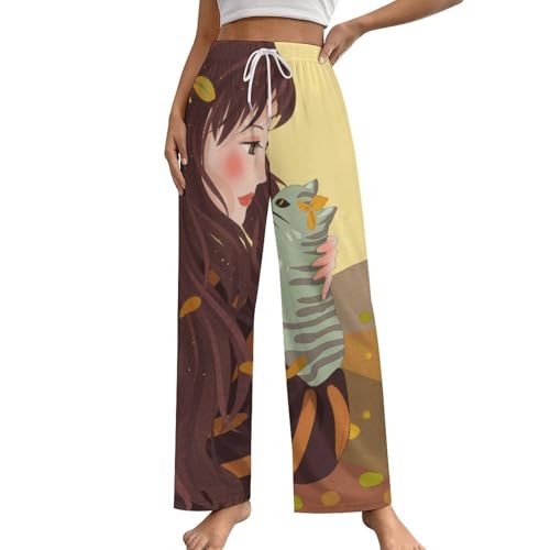 Pantalon de nuit femme Petite Chat taille S vêtement de nuit bas cosy