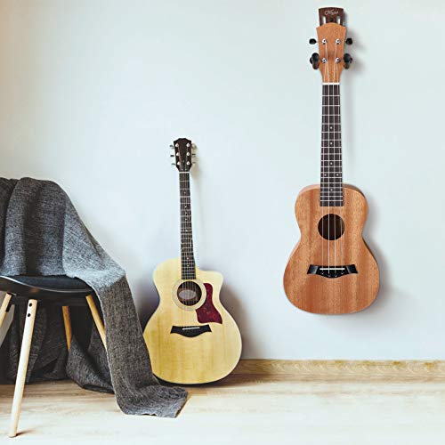 Guitar Wall Mount, Guitar Mount 2 Pack, Black Walnut Guitar Hanger with Screws, Guitar Hook Stand Accessories for Acoustic Electric Guitar Bass, Guitar Wall Hanger, Guitar Holder for Banjo