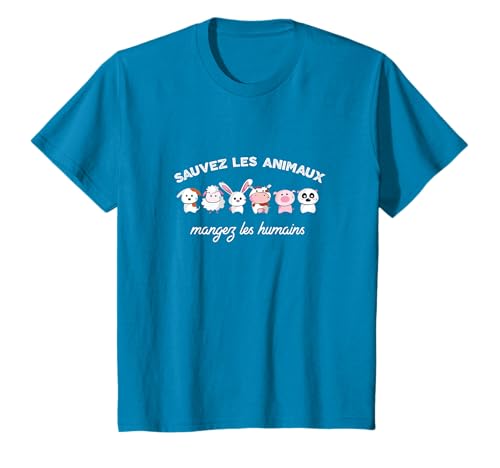 Cadeau Vegan Femme Homme Humour Écologie Sauvez Les Animaux T-Shirt