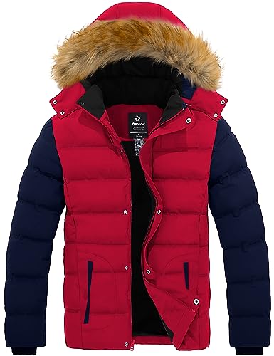 wantdo Men's Winter Puffer Jacket Thicken Winter Coat Warm Padded