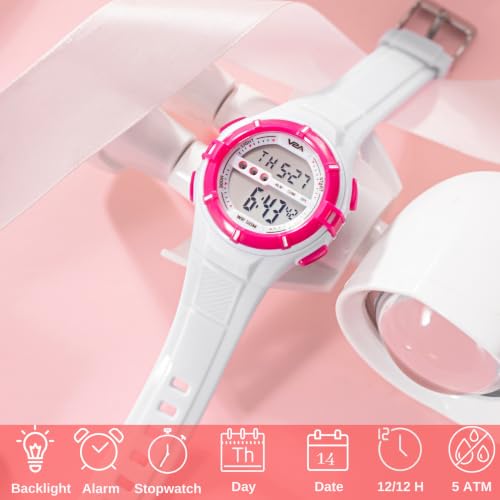 Image of V2A Kids Watch - Waterproof Multi-Functional Digital Sports Watch for Ages 5-13, 30M Water Resistance, Gift for 5-10 Year Olds