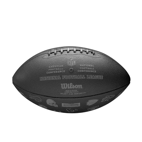 Wilson Balón de Fútbol NFL 32 Team, con Vejiga de Bloqueo de Presión y Cordones Clásicos, Aspecto Elegante Hecho de Materiales Resistentes, Color: Negro, Tamaño Oficial - imagen 2