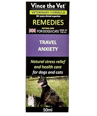 Vince the Vet Veterinary Formula Remedy (Dogs and Cats) for Stress Relief - Travel Anxiety 50ml