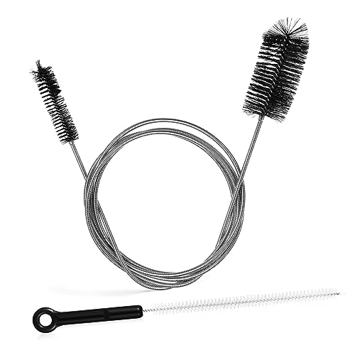 Alipis 1 Juego Cepillo de Inoxidable de Doble Cara de Herramienta Desatascadora para Fregadero Baño y Ducha Eficaz y Duradero para Bloqueos Tuberías