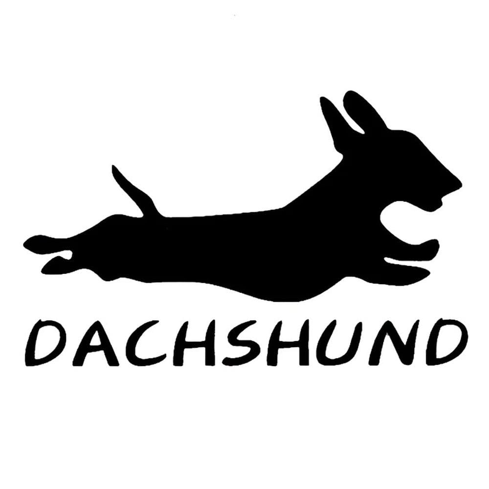 Auto Accessory Car Sticker Running Animal Dachshund Dog Waterproof Vinyl Decal Car Accessories(Black)
