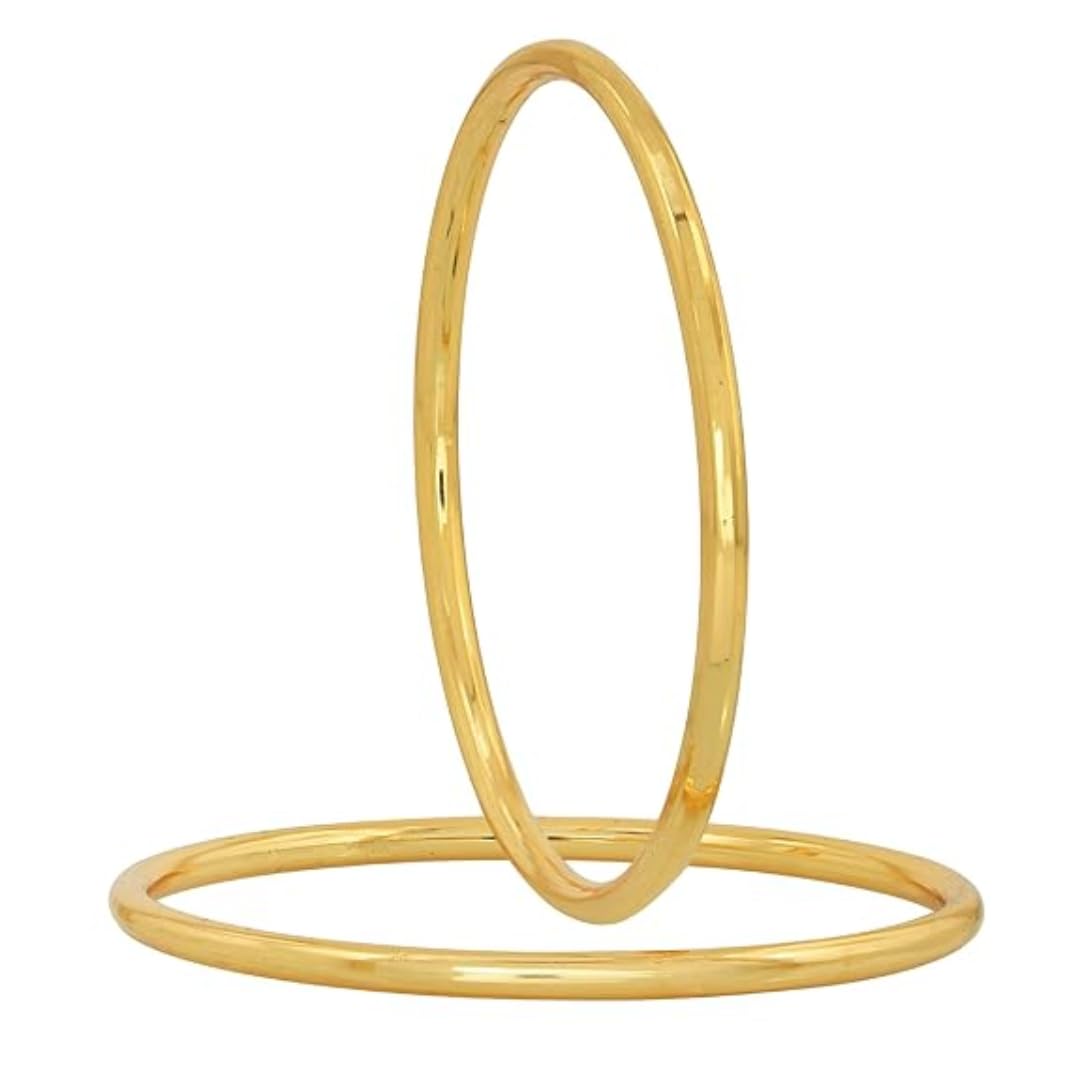 One Gram Gold Plated Ethnic Thick Plain Bangles For Women And Girls Pack Of 2 (2.6) (B0D33QSH4S) Amazon Price History, Amazon Price Tracker