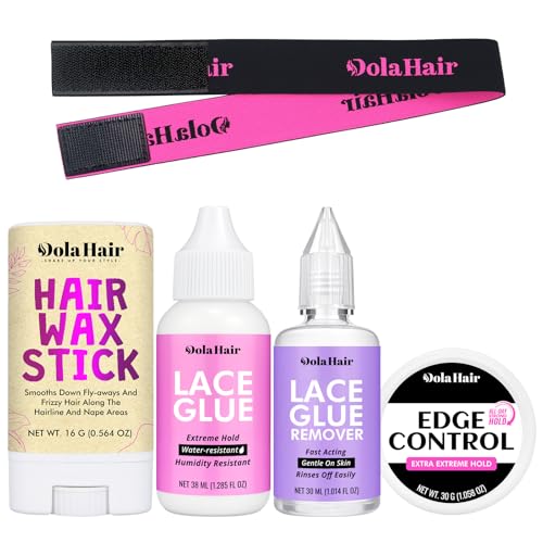 dolahair lace wig glue kit - waterproof lace front glue for wigs amp hair replacement