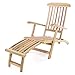 Divero Liegestuhl eleganter Deckchair Florentine Steamer Chair...