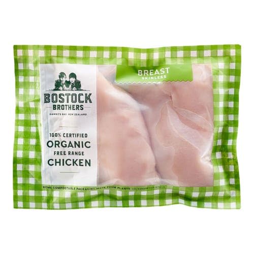 Bostock Brothers New Zealand Organic Skinless Chicken - Breast 500g (1 pack)
