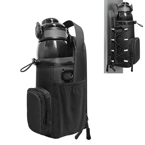 JACZZO Magnetic Gym Bag for Men and Women, Magnetic Water Bottle Holder for Gym, Small Gym Bag, Gym Gifts,Gym Accessories (Black)