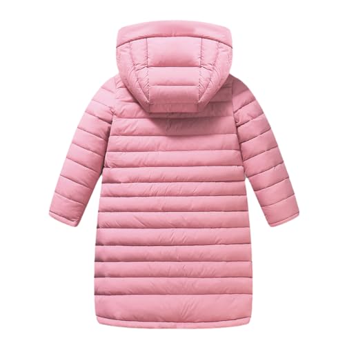 Boys Girls Long Lightweight Hooded Puffer Jacket Packable Autumn and Winter Long Down Coats2