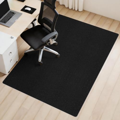 Image of Sycoodeal Office Chair Mat for Hardwood Floor,Slip Resistant Floor Mat for Rolling Chairs,Easy to Clean,Large Floor Protector Office Computer Gaming Chair,Black(36 inchx55 inch)