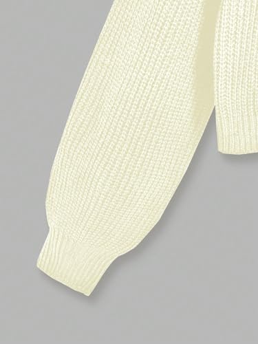 WDIRARA Women's Plus Size Round Neck Long Sleeve Crop Sweater Ribbed Knit Pullovers4