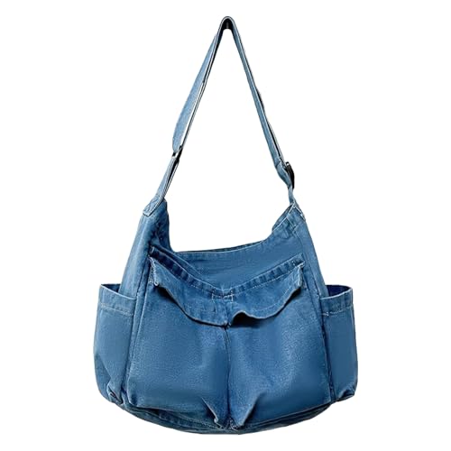Sac de voyage en denim pour femme idéal pour les weekends et les trajets quotidiens urbains