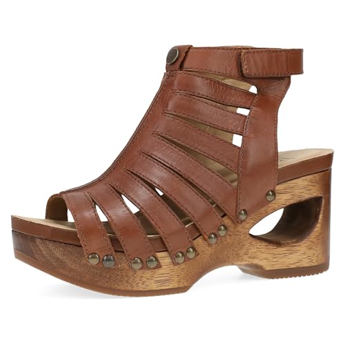 Dansko Adie Heeled Gladiator Sandal for Women - Hand-Crafted Wooden Outsoles - Memory Foam Footbeds and Rubber Padding for Unparalleled Comfort and Durability Tan 11.5-12 M US