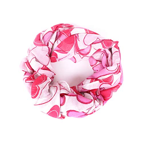 Nollia [2-Pack] Soft Women's Scarves With Love Hearts - Pink & Red Heart Scarf For Woman - Gift Set #TOP3