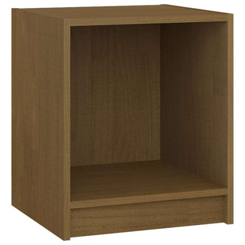 Table de Chevet en Bois de Pin Massif Marron Lot de 2 - 7