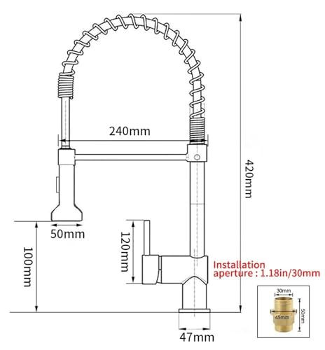 Mitigeur de cuisine noir et or LED pour évier moderne - 3