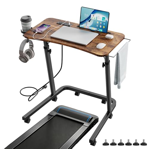 Forjarn Adjustable Height Standing Desk for Walking Pad, Mobile Treadmill