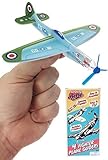 Schylling Retro Gliders - Gliding Planes with Spinning Propellers (Pack of 4)