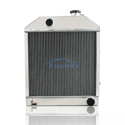 C7NN8005H Aluminum Radiator for Ford 3000, KiayUiey 3 Row Core Tractor Radiator Compatible with Ford New Holland 2000 2600 3500 3600 4000 4100 Tractor OE#C7NN8005H VPE3019 87687383