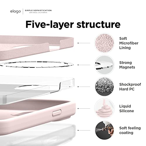 elago Magnetic Silicone Case Compatible with iPhone 14 Pro Max Case (6.7"), Compatible with MagSafe All Accessories - Image 4