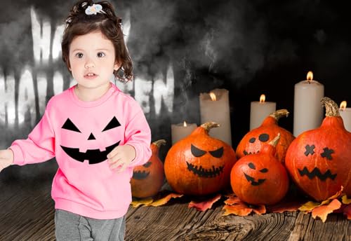 Kids Halloween Sweatshirt Boys Glow in the Dark Dinosaur Shirt Girls Pumpkin Tops Long Sleeve Cotton Clothes 1-7T2