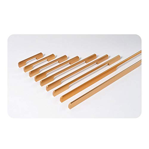 Door Handle Pulls, Matt Gold Aluminum Alloy T Bar Kitchen Cabinet Cupboard Drawer Pulls, Door Knobs, Furniture Door Knobs Hole Center 480mm, 2 Pcs - Image 3