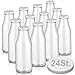 12 Milchflaschen 500ml mit 24 Deckel BPA frei Saftflaschen Glasflaschen 0,5L auch erhältlich mit 2/4/6/9/20 Flaschen Smoothie Weithalsflaschen Milchflasche leer zum Befüllen Trinkflasche Schraubdeckel