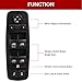 LCWRGS Master Power Window Switch Driver Side Compatible with 2007-2011 Dodge Nitro, 2008-2012 Jeep Liberty, 2009-2010 Dodge Journey, Replaces 4602632AG 4602632AH 4602632AF, 8 + 13 Pins, Single AUTO
