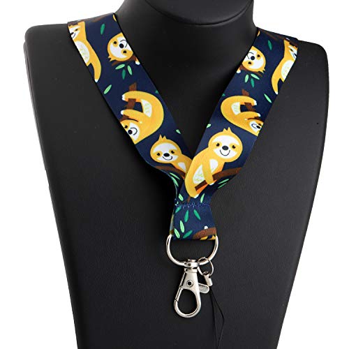 Myospark Animals Gift Funny Animals Printed Lanyard Keychain Id Badge Holder Animals Lover Gifts (Sloth Lanyard Id) #TOP1