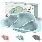 Mother's Corn Suction Plate for Baby | Divided Food-Grade 100% Silicone Feeding Bowls and Dishes for