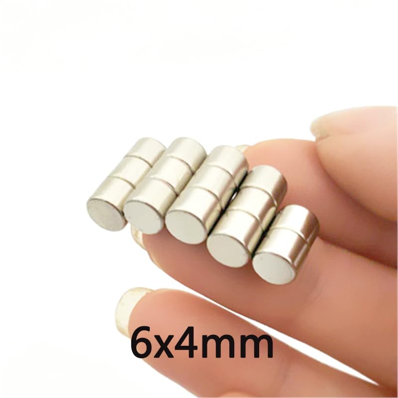20/50/100 imanes redondos de 6 x 4 mm, 6 mm x 4 mm de diámetro de neodimio, 6 x 4 mm (50 unidades)