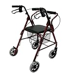 Best Dolomite Rollators - Karman Healthcare R-4100-BD Aluminum Rollator with Low Seat Review 